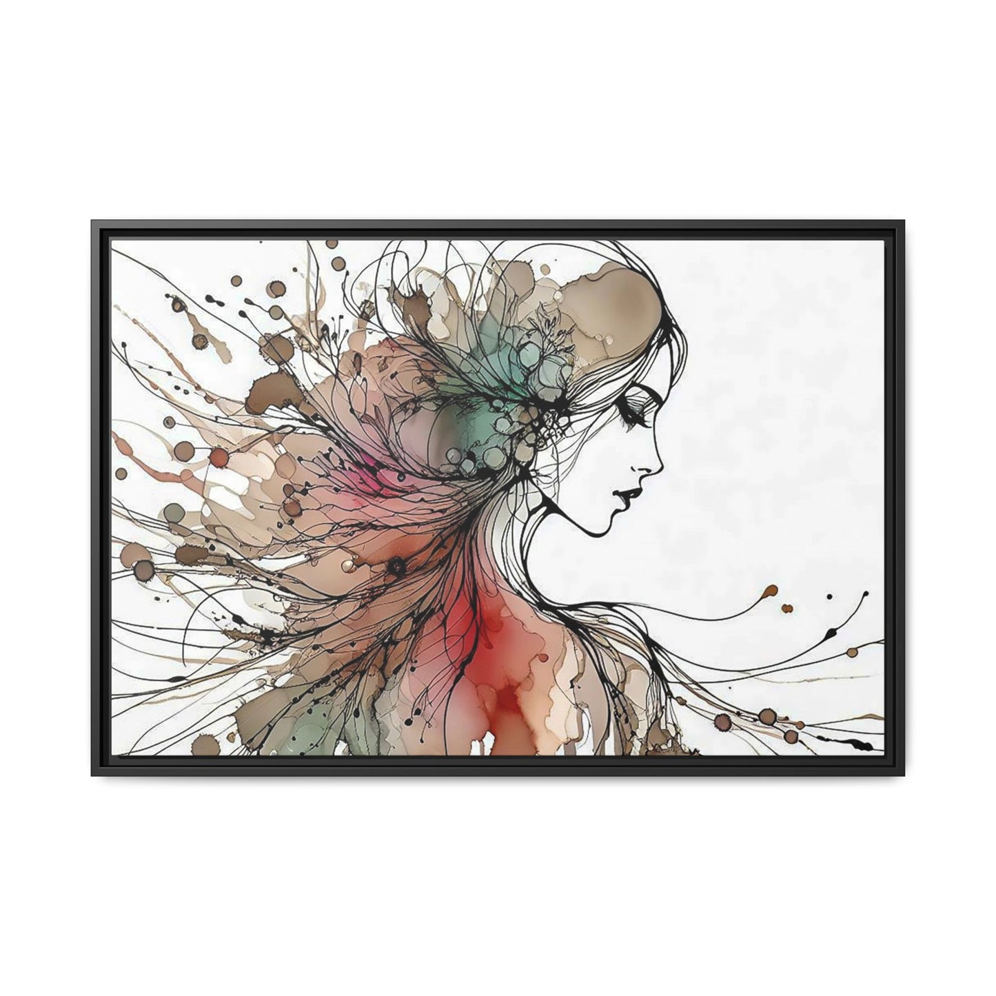 Matte Canvas, Framed (Multi-color) - Girl Whispers
