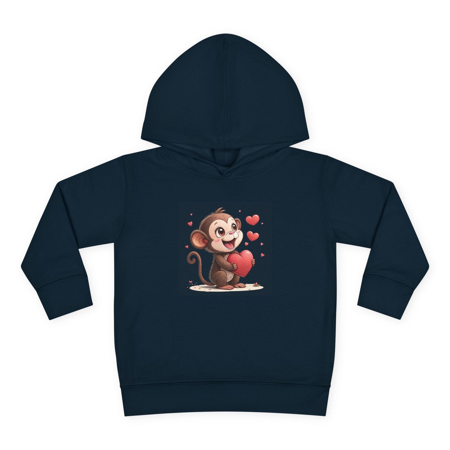 Adorable Toddler Monkey Love Hoodie, Birthday Gift, Kids Pullover, Baby Shower Gift, Cute Fleece Sweatshirt