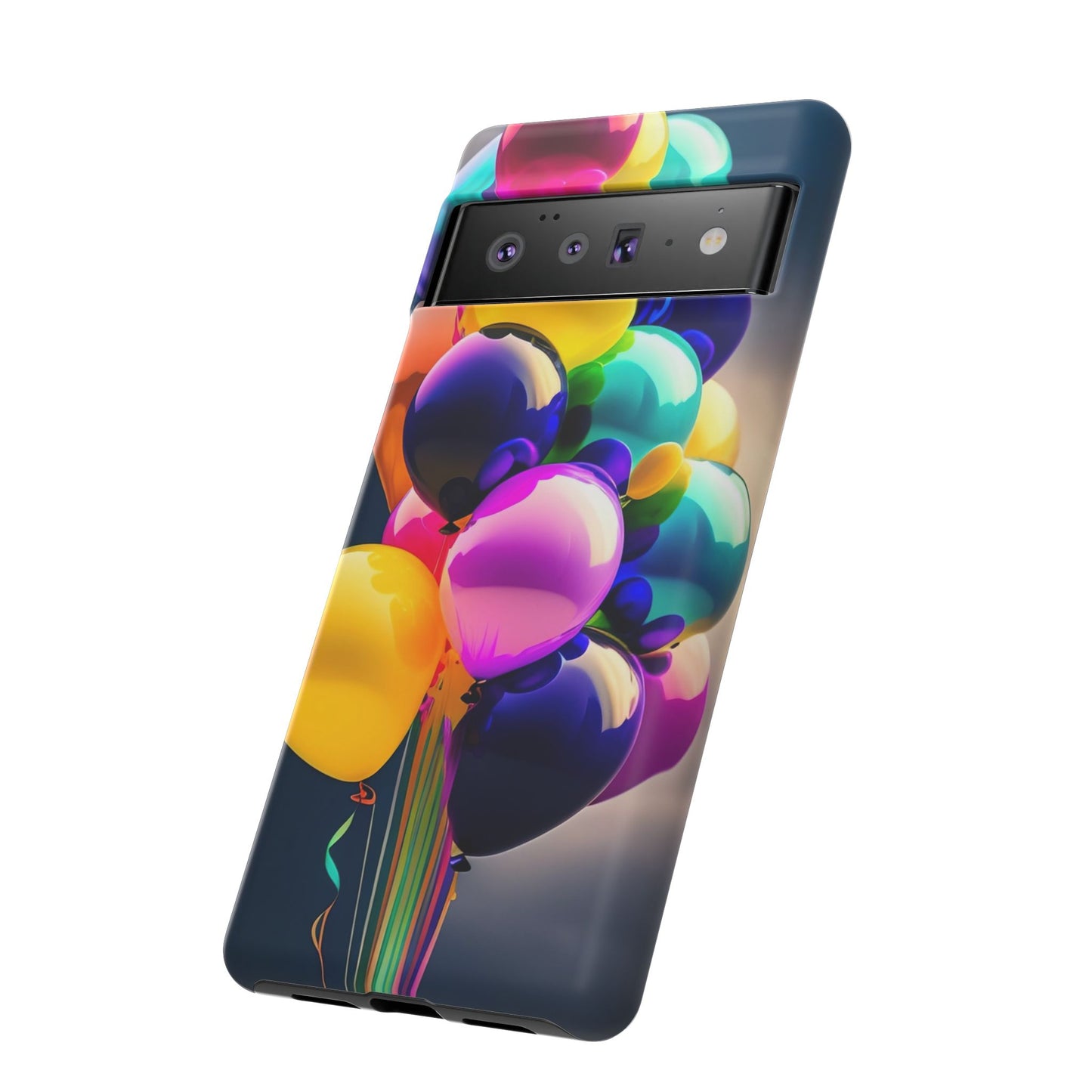 Colorful Balloon Tough Phone Case — Vibrant Party Balloons Protective Cover
