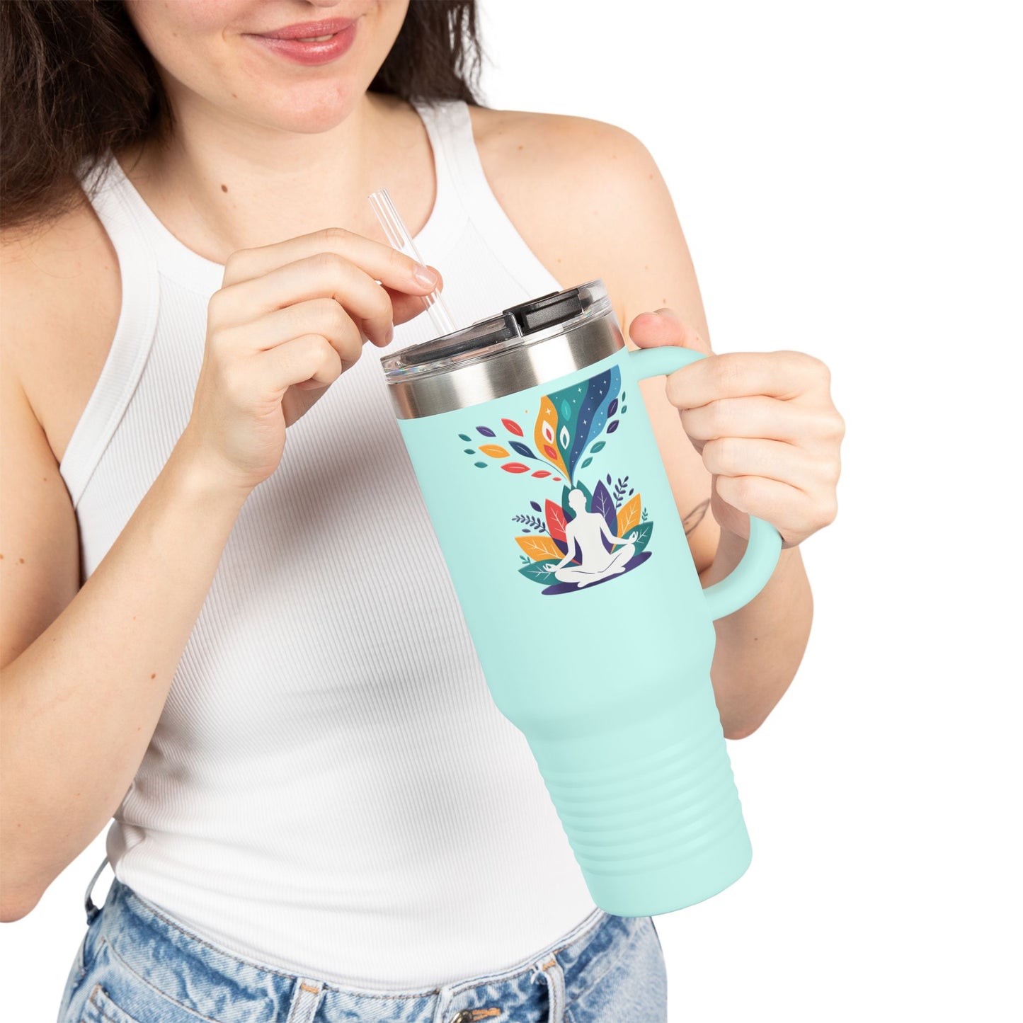 Colorful Yoga Themed Insulated Travel Mug | 40oz | Perfect Gift for Yoga Lovers, Coffee on the Go, Outdoor Adventures, Unique Travel [...]