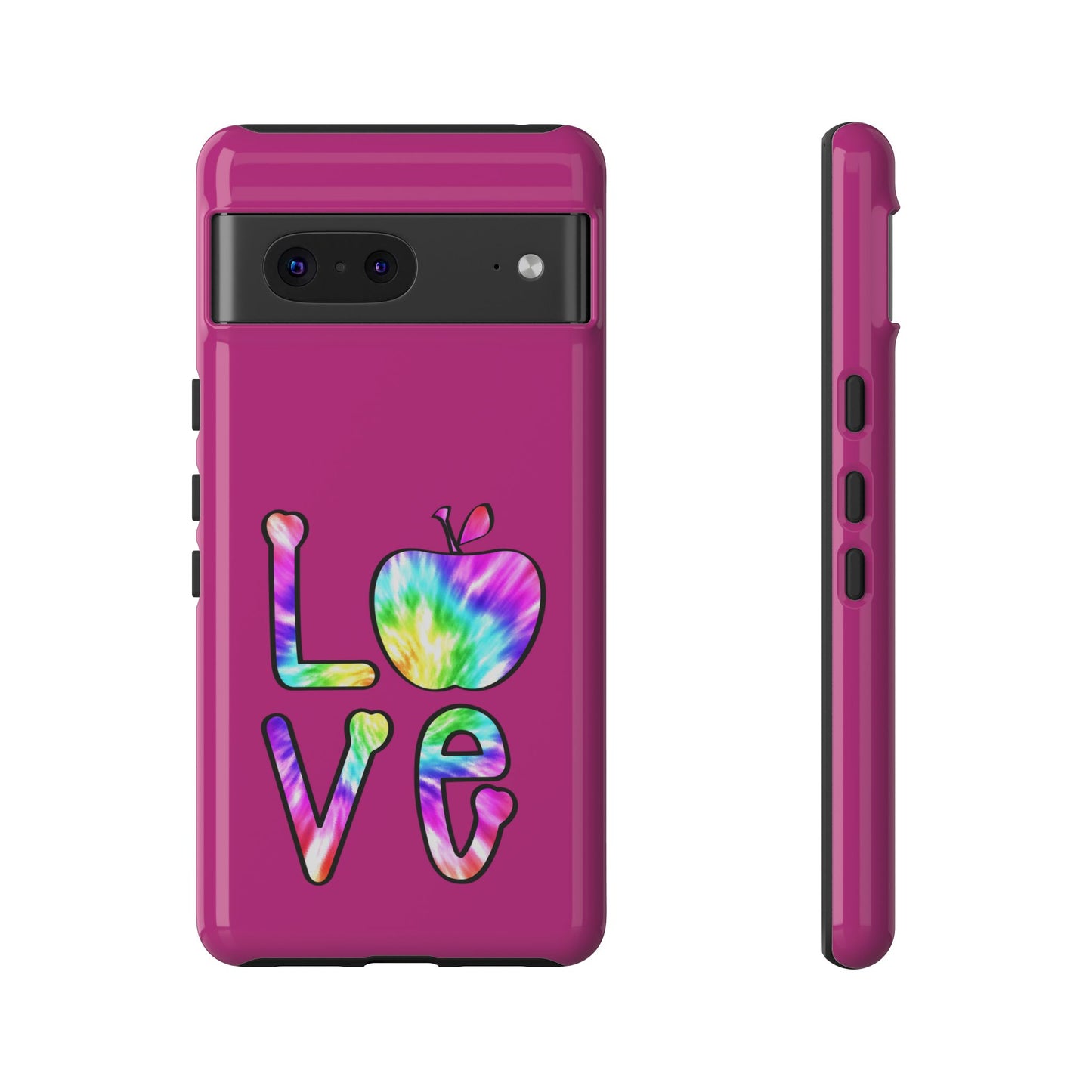 Colorful Love Phone Case, Tough Cases for iPhone, Cute Phone Accessory, Gift for Her, Summer Vibe Phone Cover