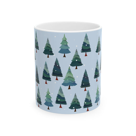Winter Wonderland Ceramic Mug | Cozy Coffee Cup for Holiday Cheer, Christmas Gift, Nature Lover, Tea Mug, Seasonal Decor