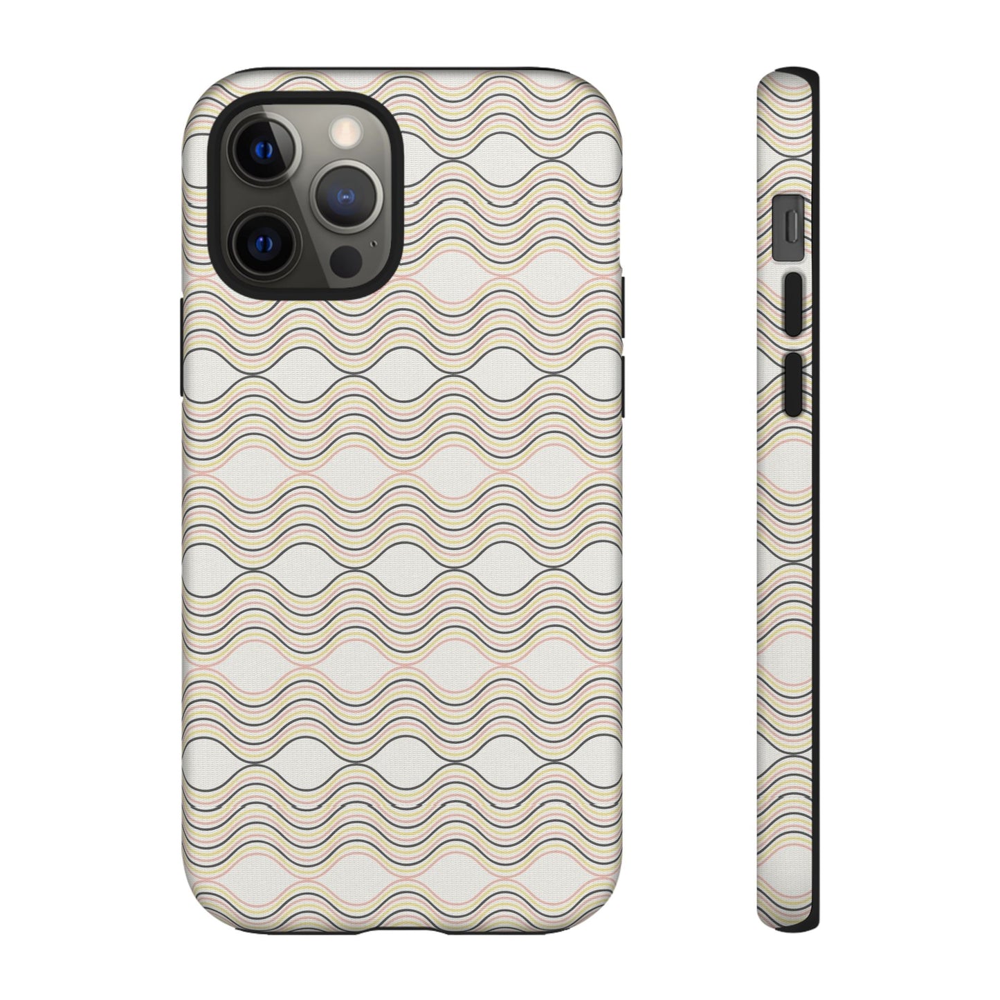 Stylish Phone Case for Tough Protection, Wavy Design, Chic Accessory, Gift for Her, Trendy Tech, Holiday Gift Idea
