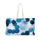 Chic Weekender Bag in Blue Polka Dots