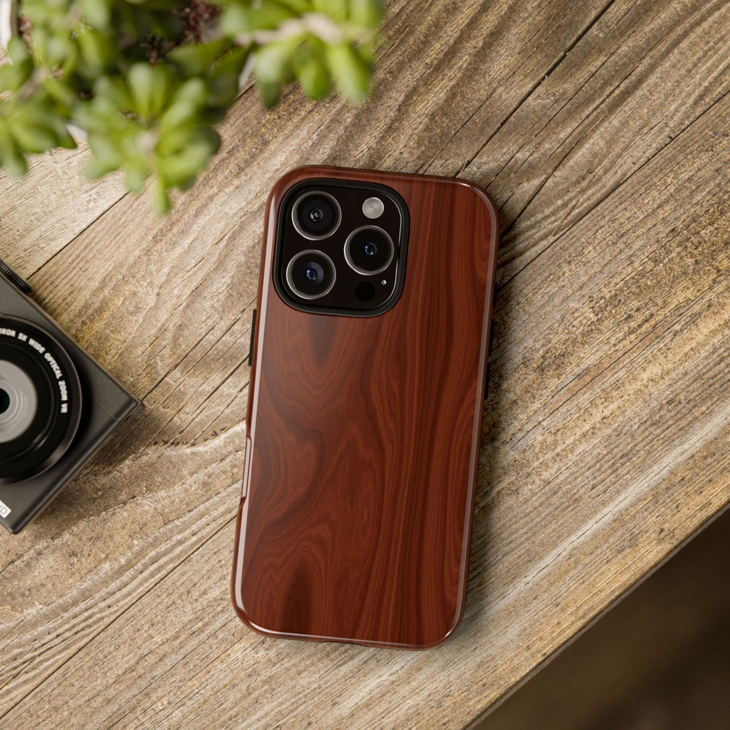 Wood Grain Phone Case, Stylish Tough Cases, Nature-Inspired Protective Cover, Unique Gifts for Him and Her, Eco-Friendly Tech Accessory