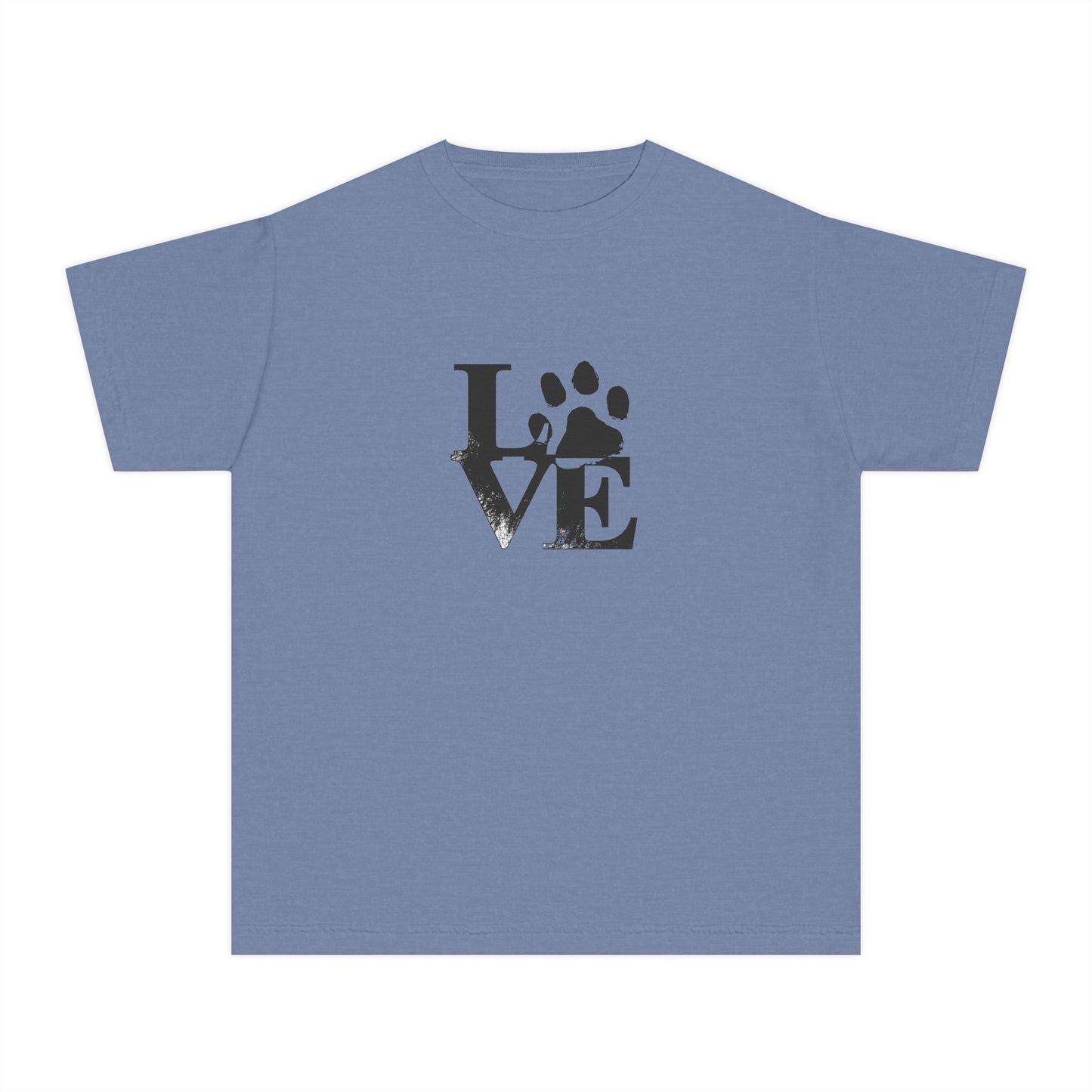 Youth Love Paw Tee - Perfect for Pet Lovers, Gifts for Kids, Animal Lovers, Birthday or Holiday Gift, Cute Casual Wear