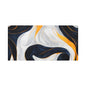 Abstract Navy & Gold Swirl Matte Canvas Wall Art