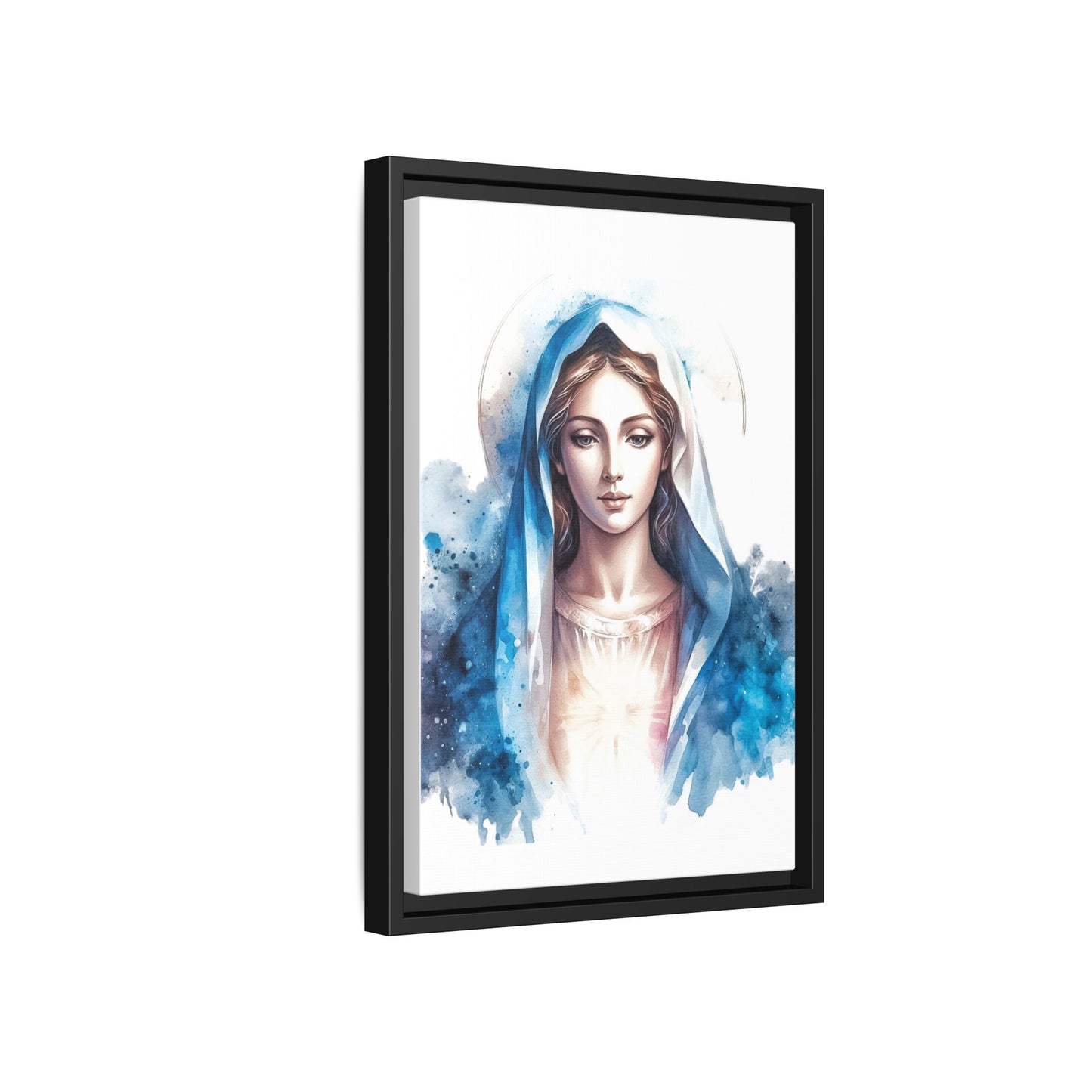 Framed Canvas Art Print, Spiritual Decor, Religious Artwork, Wall Decor, Gift for Faith, Elegant Home Decoration