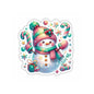 Festive Snowman Kiss-Cut Stickers, Holiday Decor, Christmas Gift, Winter Wonderland, Cute Snowman Stickers, Craft Supplies, Scrapbooking