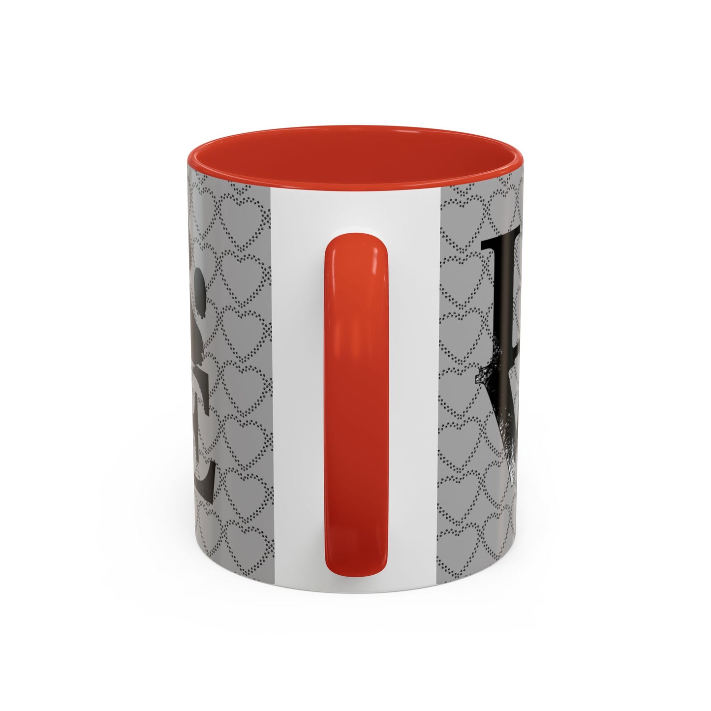 Chic Love Coffee Mug for Pet Lovers, Black Accent Mug, Valentine's Gift, Animal Lover Cup, Perfect for Hot Beverages