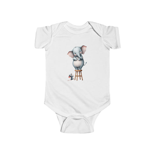 Cute Elephant Infant Bodysuit, Baby Shower Gift, Newborn Outfit, Animal Print Onesie, Infant Gift, Toddler Clothes