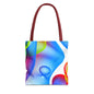 Vibrant Abstract Tote Bag, Colorful Beach Bag, Reusable Grocery Tote, Stylish Everyday Bag, Gift for Art Lovers