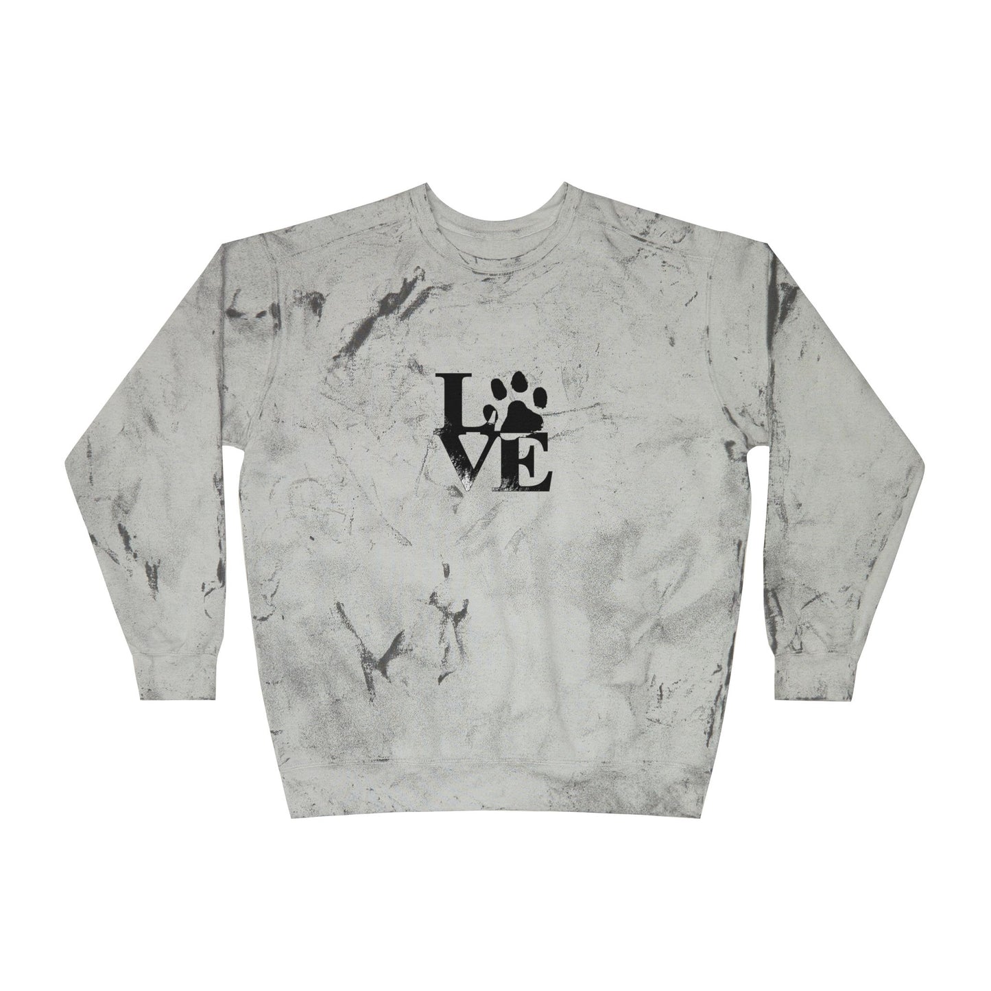 Colorful Love Pet-Inspired Crewneck Sweatshirt, Cozy Outdoor Wear, Gift for Dog Lovers, Casual Style, Perfect for Any Occasion