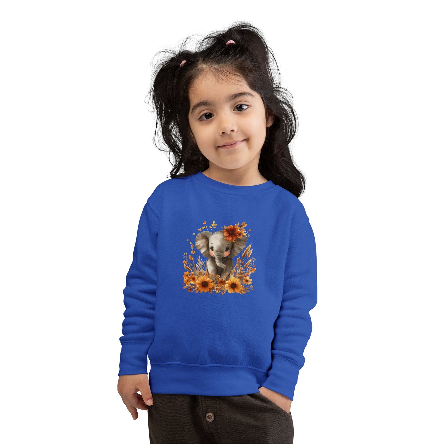 Adorable Elephant Toddler Sweatshirt - Cute Kids Apparel, Gift for Birthday, Baby Shower, Fall Fashion, Cozy Everyday Wear