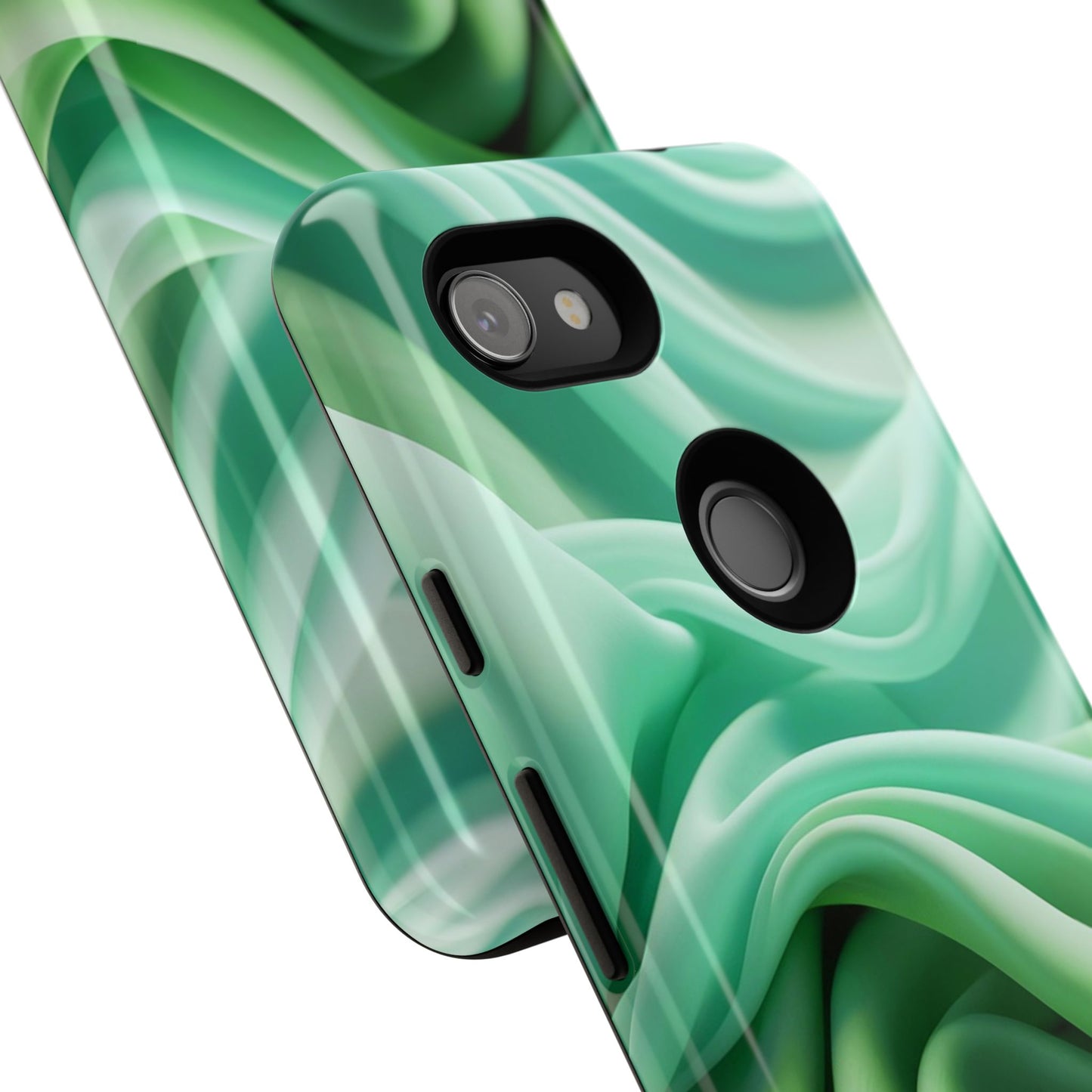 Stylish Phone Case, Tough Case, Green Abstract Design, Cell Phone Cover, Unique Gift, Trendy Accessory