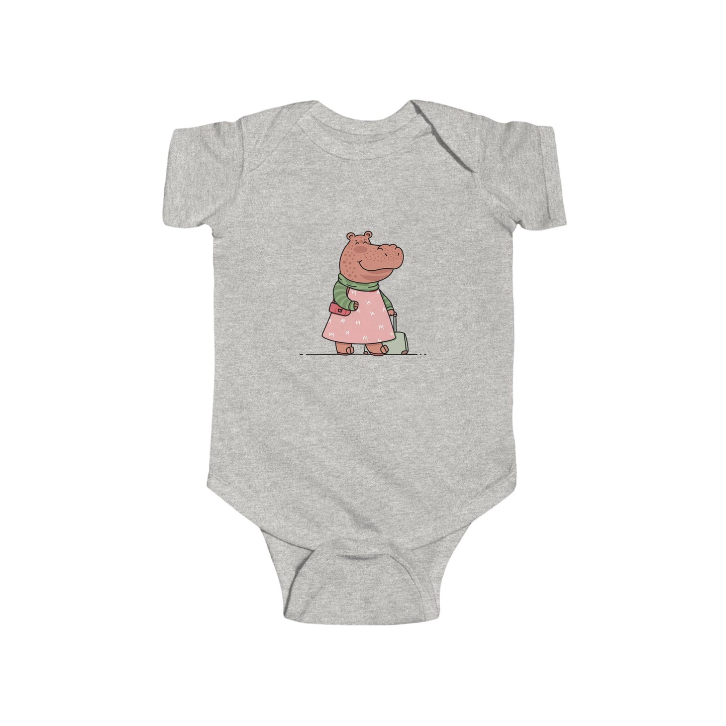 Cute Hippo Infant Bodysuit, Baby Tees, Newborn Outfit, Funny Baby Clothes, Gift for New Parents, Baby Shower Present