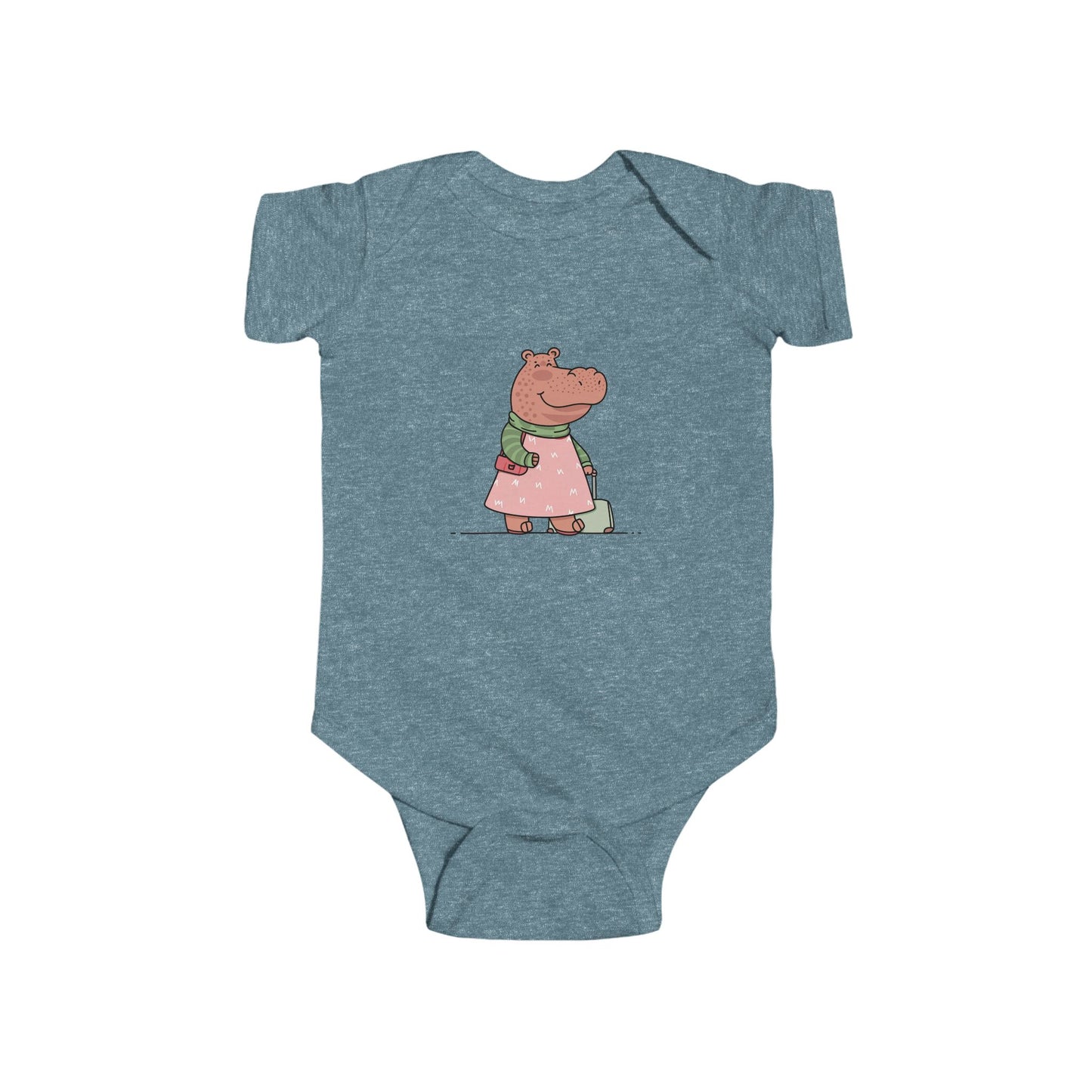 Cute Hippo Infant Bodysuit, Baby Tees, Newborn Outfit, Funny Baby Clothes, Gift for New Parents, Baby Shower Present