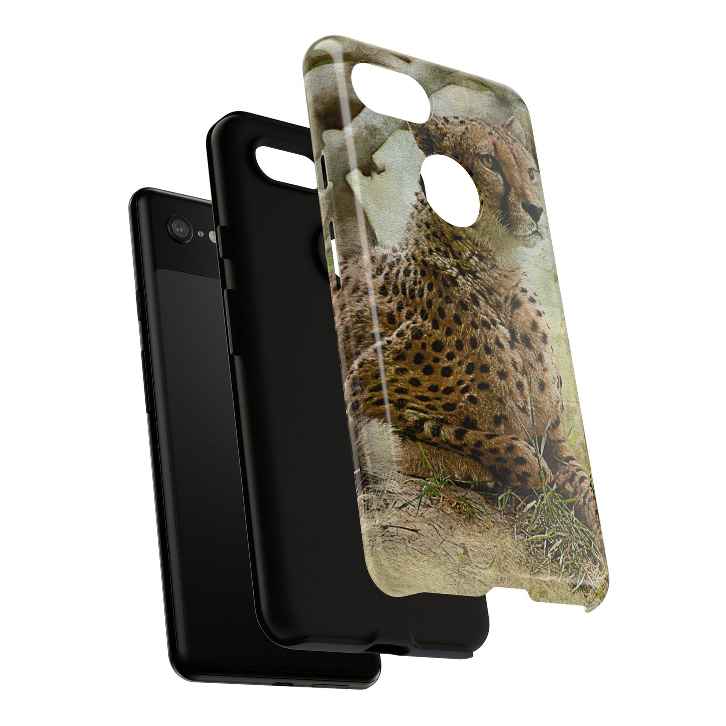 Cheetah Phone Case, Tough Cases, Animal Lover Gift, Wildlife Protection, Eco-Friendly Mobile Cover, Unique Phone Accessory