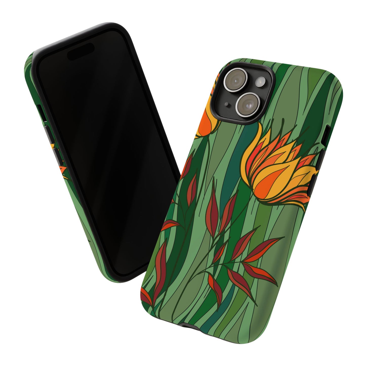 Vibrant Floral Phone Case, Nature-Inspired Tough Case, Eco-Friendly Cover, Unique Gift for Nature Lovers, Spring Decor