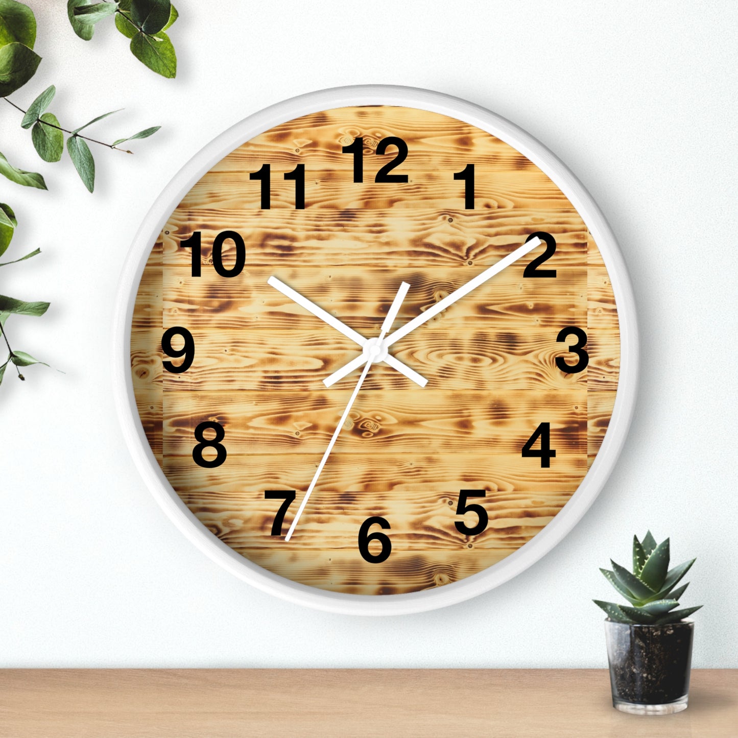 Rustic Wood Wall Clock | Natural Decor, Home Office Gift, Farmhouse Style, Timepiece, Unique Wall Art