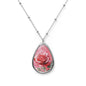 Delicate Flower Oval Necklace