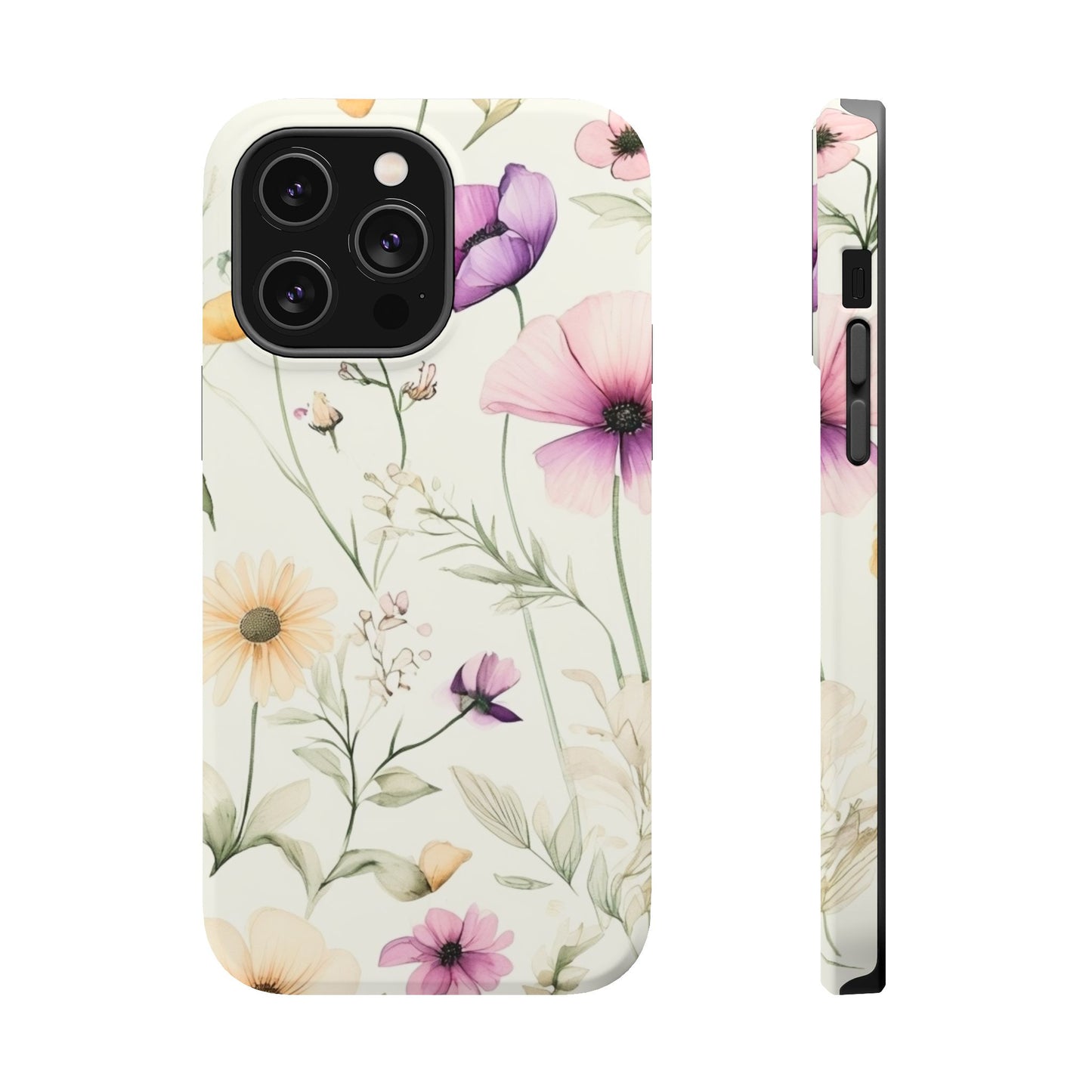 Floral Watercolor Magnetic Impact-Resistant Phone Case