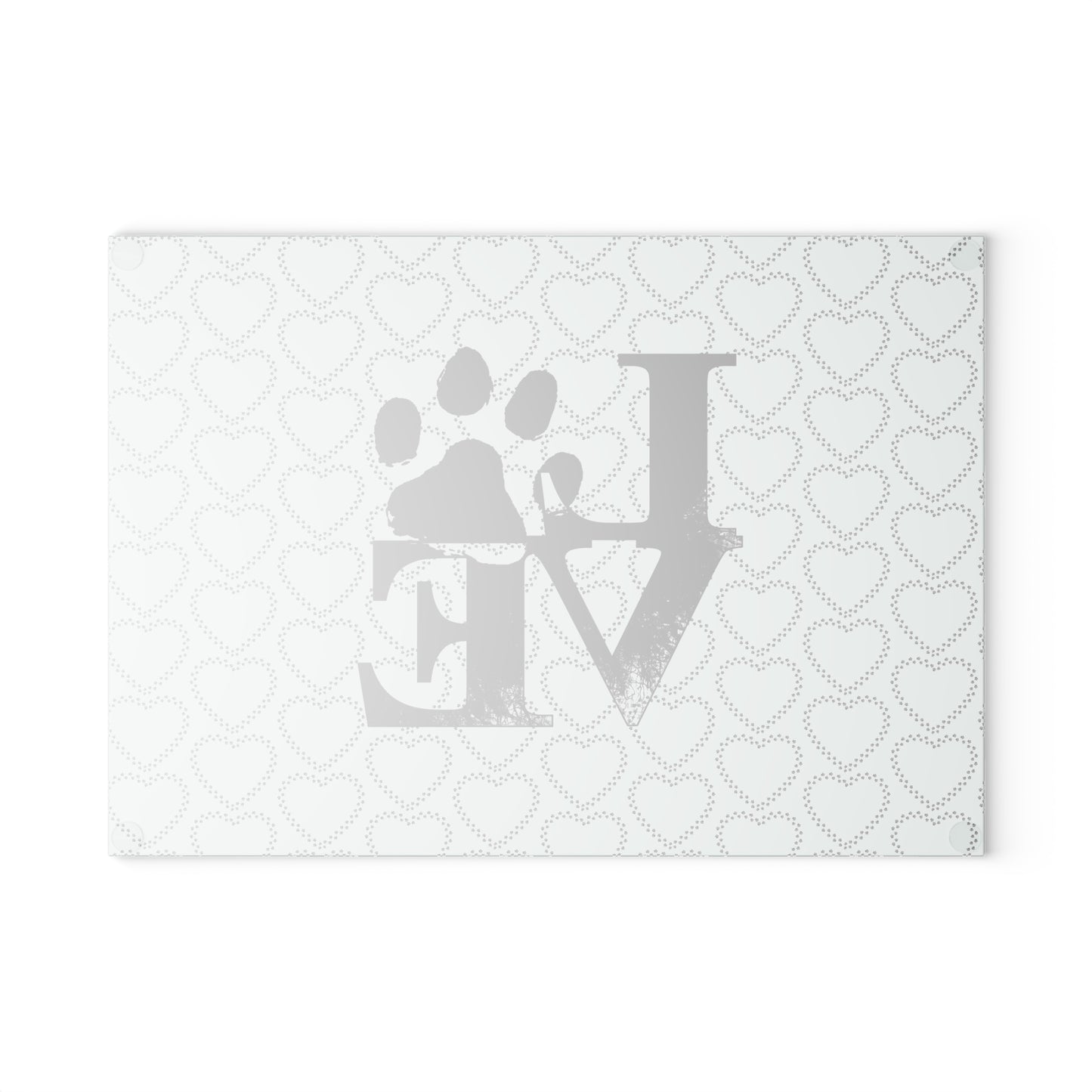 Love Paw Glass Cutting Board, Pet Lover Kitchen Decor, Heart Pattern Chopping Board, Unique Gift for Dog Owners, Wedding Gift, [...]