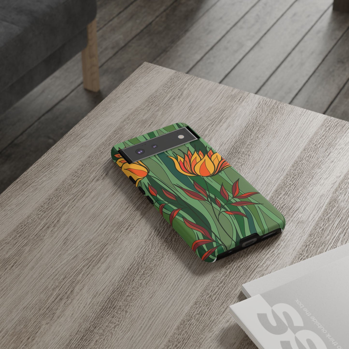 Vibrant Floral Phone Case, Nature-Inspired Tough Case, Eco-Friendly Cover, Unique Gift for Nature Lovers, Spring Decor