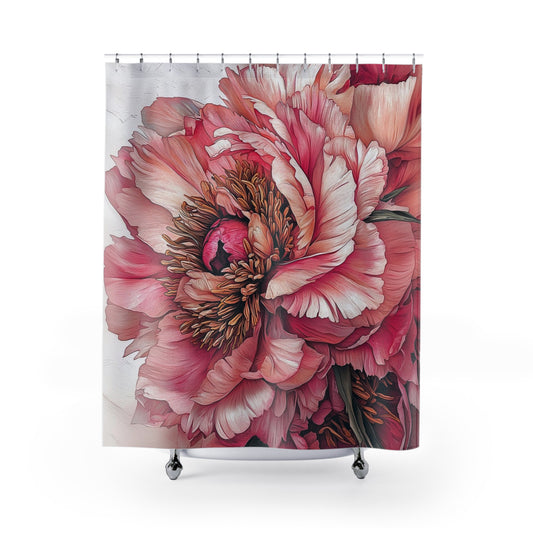 Elegant Floral Shower Curtains | Vintage Flower Print, Bathroom Decor, Home Decor, Wedding Gift, Boho Style