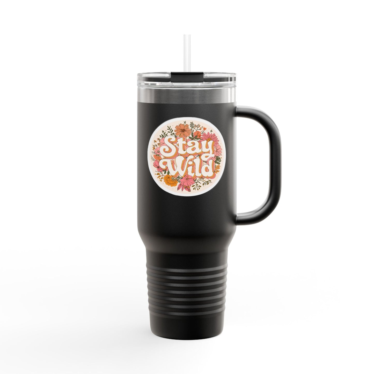Stay Wild Floral 40oz Insulated Travel Mug