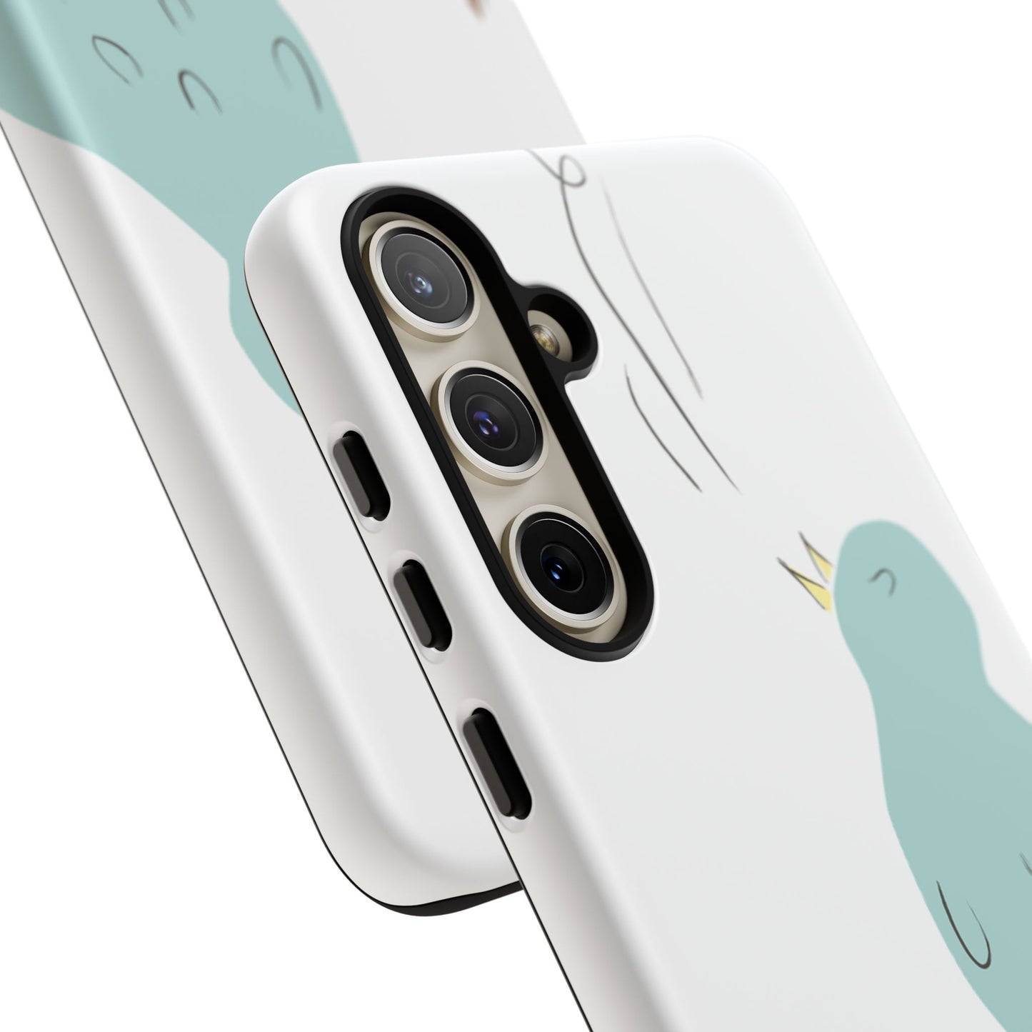 Birdsong Phone Case — Cute Blue Bird on Branch Protective Case