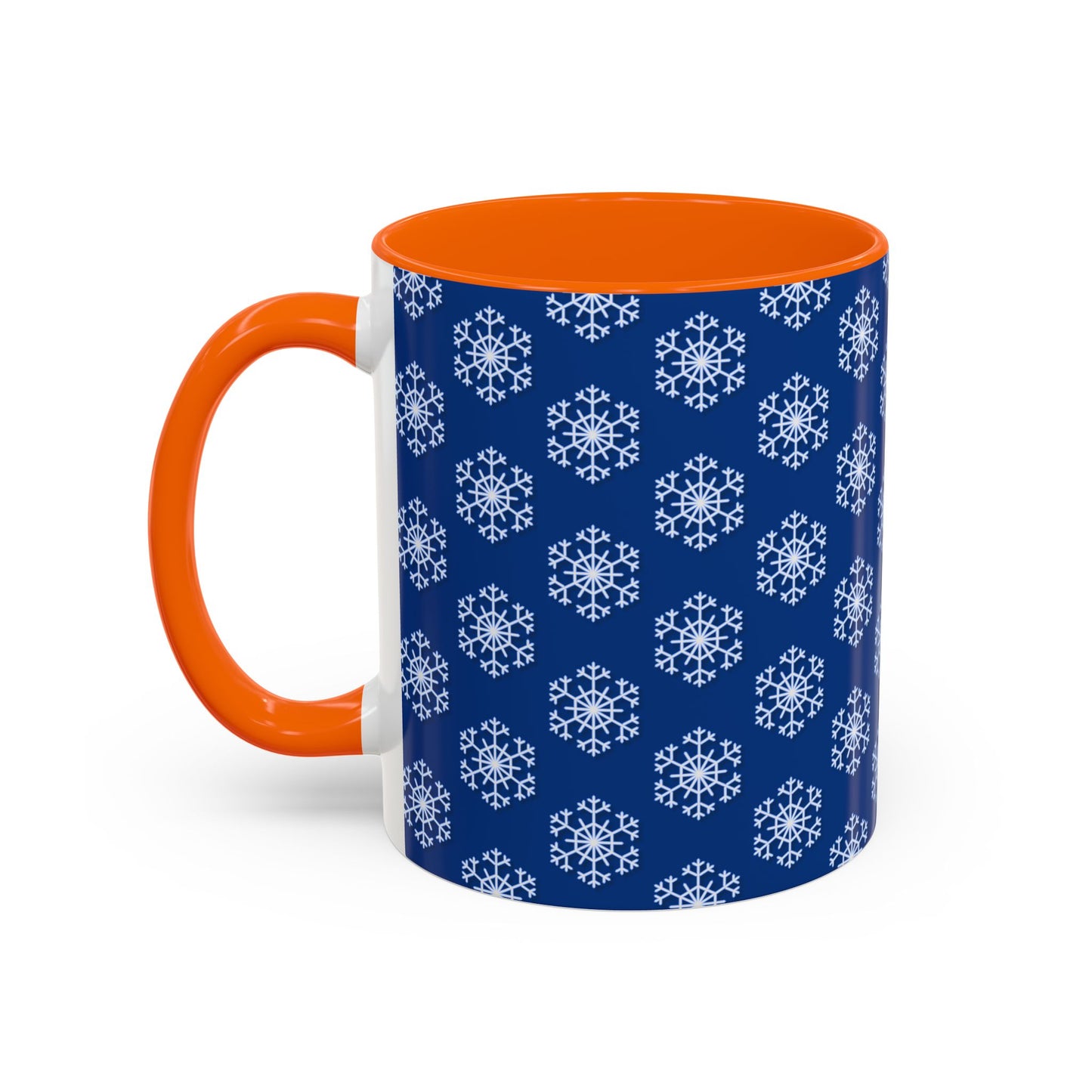 Blue Snowflake Accent Coffee Mug for Winter, Holiday Gift, Cozy Drinkware, Festive Kitchen Decor, Mug for Coffee Lovers, Tea Time Essential