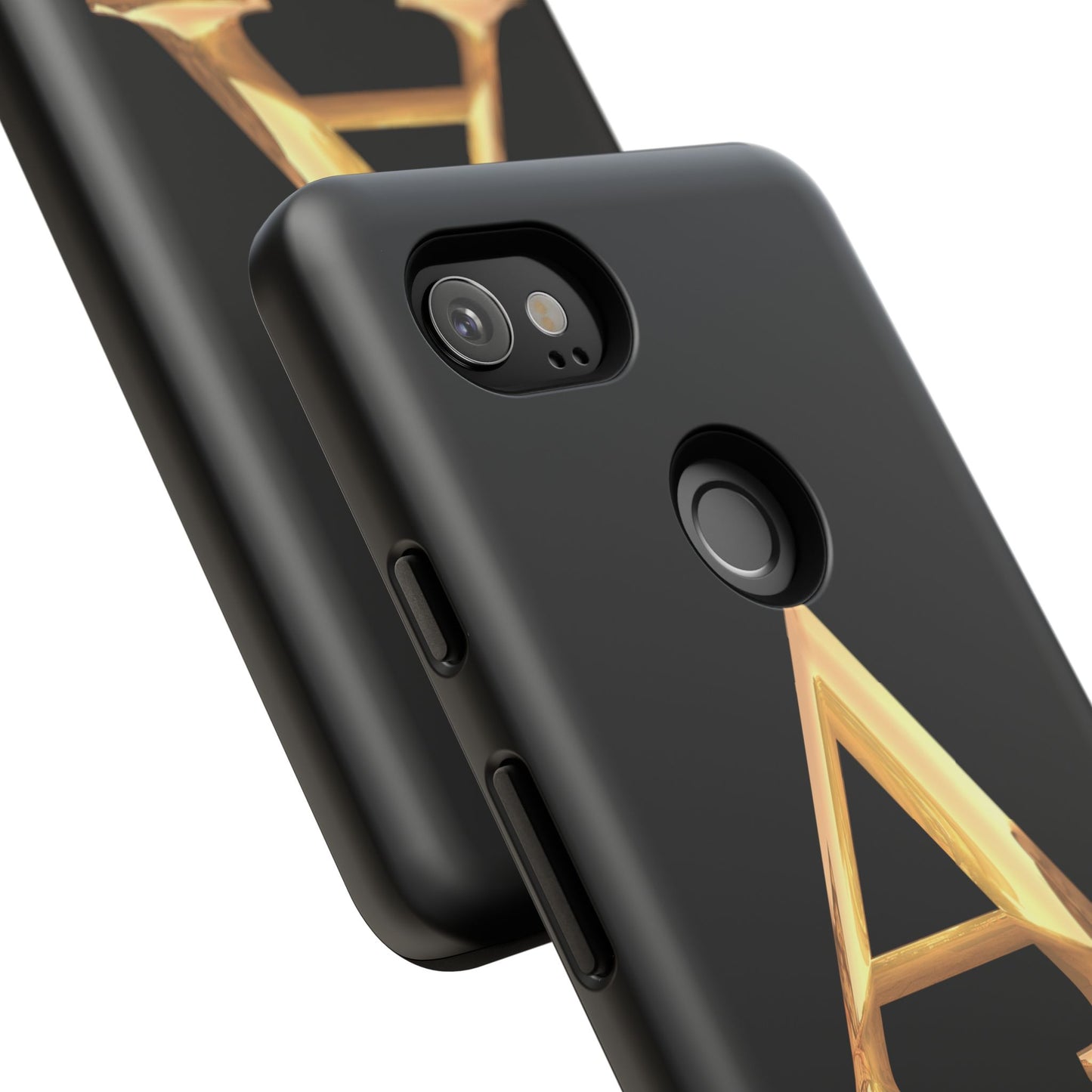 Custom Phone Case with Gold Letter A, Monogrammed Gift, Tough Protective Case, Personalized Phone Accessory, Unique Phone Cover