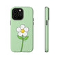 Floral Phone Case - Tough Cases for Nature Lovers, Cute Green Flower Design, iPhone Cover, Gift for Her, Spring Accessories