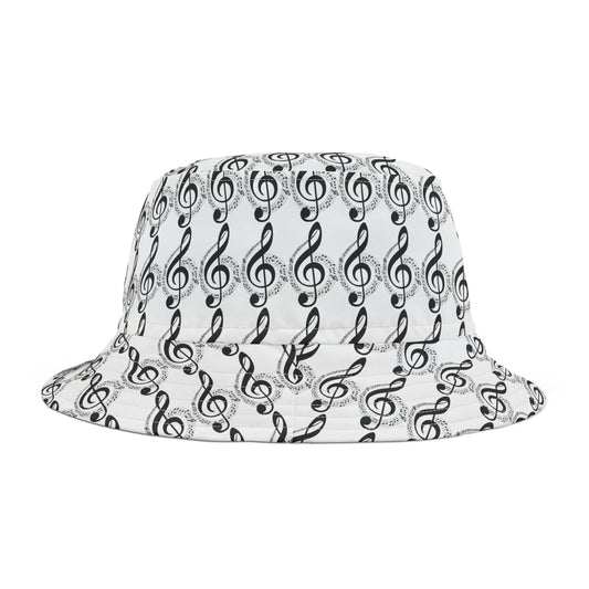Musical Notes Bucket Hat, Trendy Summer Hat for Music Lovers, Festival Accessory
