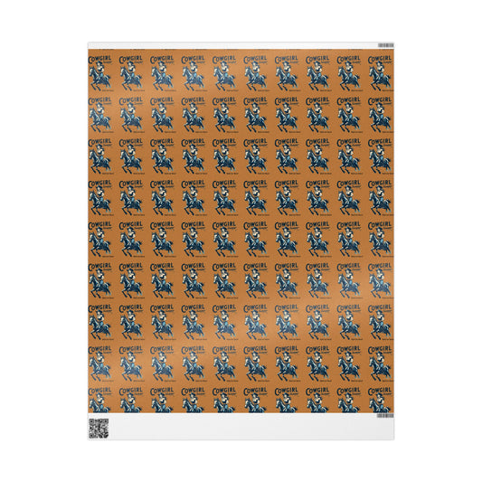 Cowgirl-Themed Wrapping Paper, Perfect for Birthdays, Holidays, Gift Wrapping, Western Parties, Unique Cowgirl Gifts