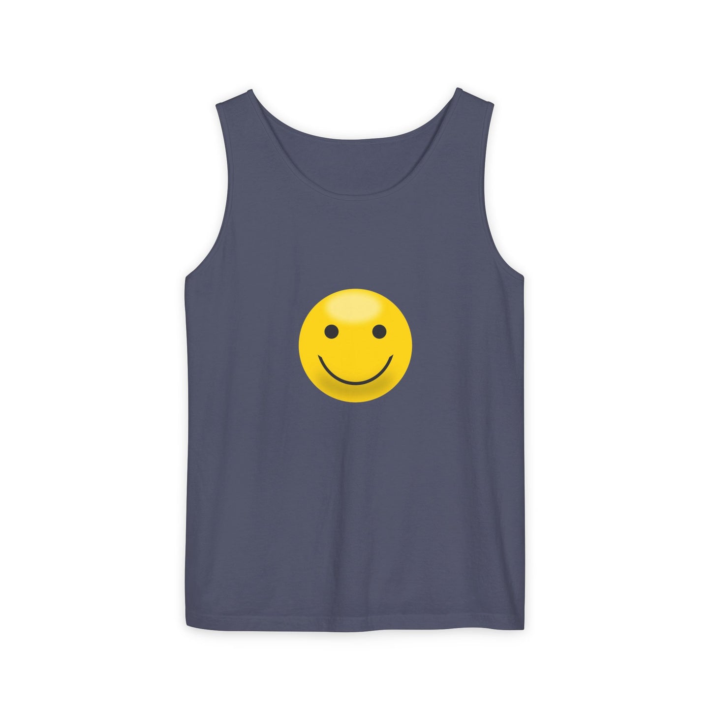 Smiley Face Tank Top, Summer Shirt, Casual Wear, Beach Outing, Gift for Friends, Positive Vibes Apparel