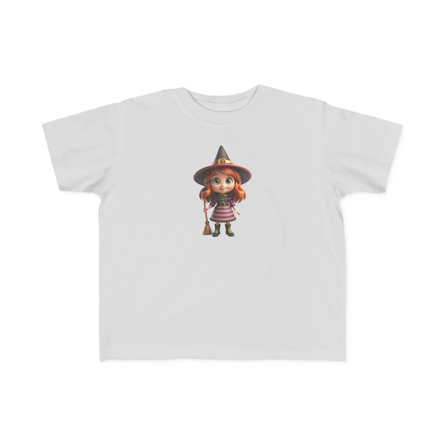 Toddler Halloween Witch Tee - Cute Witch Design, Kids Halloween Shirt, Toddler Costume Tee, Toddler's Fine Jersey Tee, Spooky Season [...]