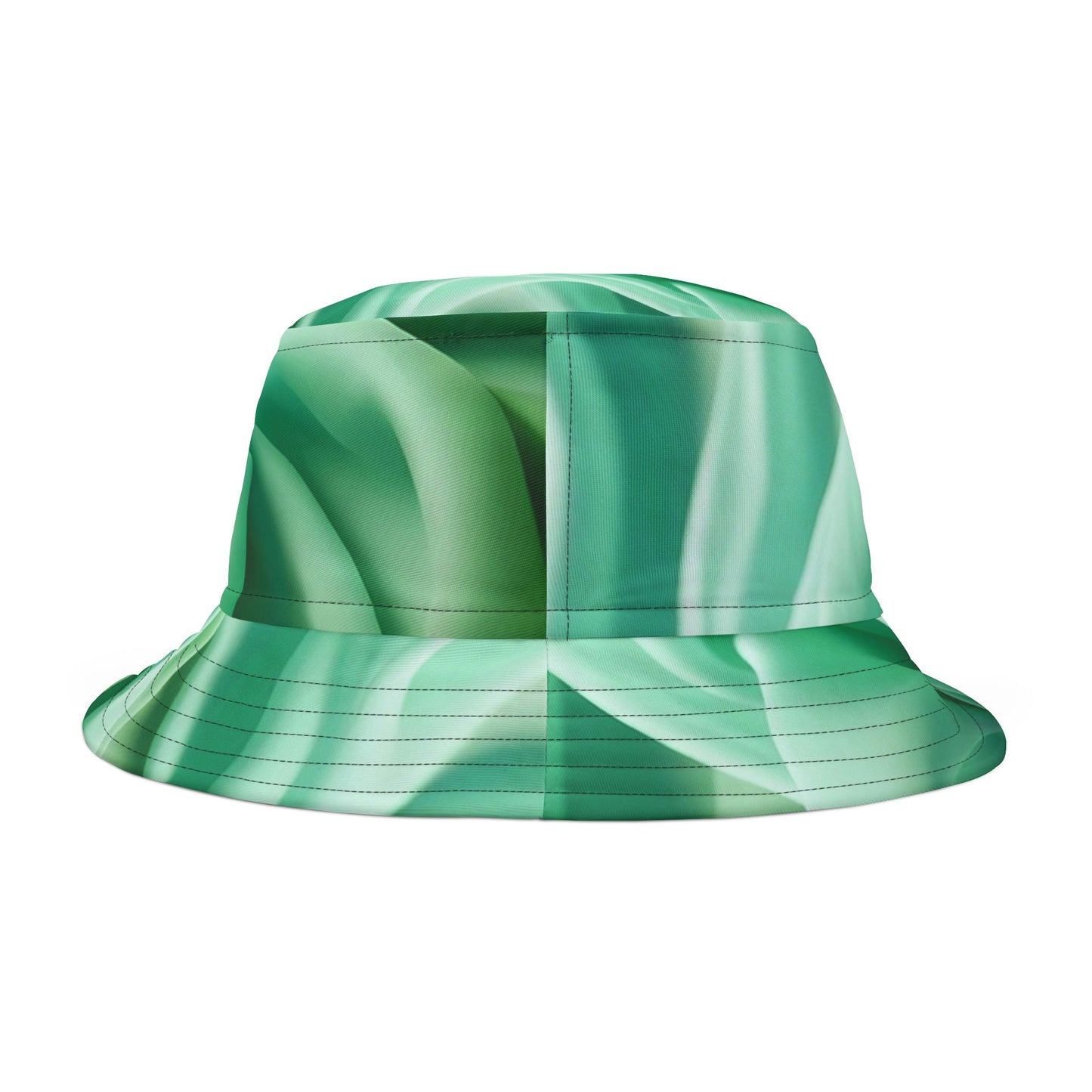 Stylish Green Swirl Bucket Hat | Summer Accessory, Beach Hat, Festival Wear, Unisex Headwear, Gift for Her/Him