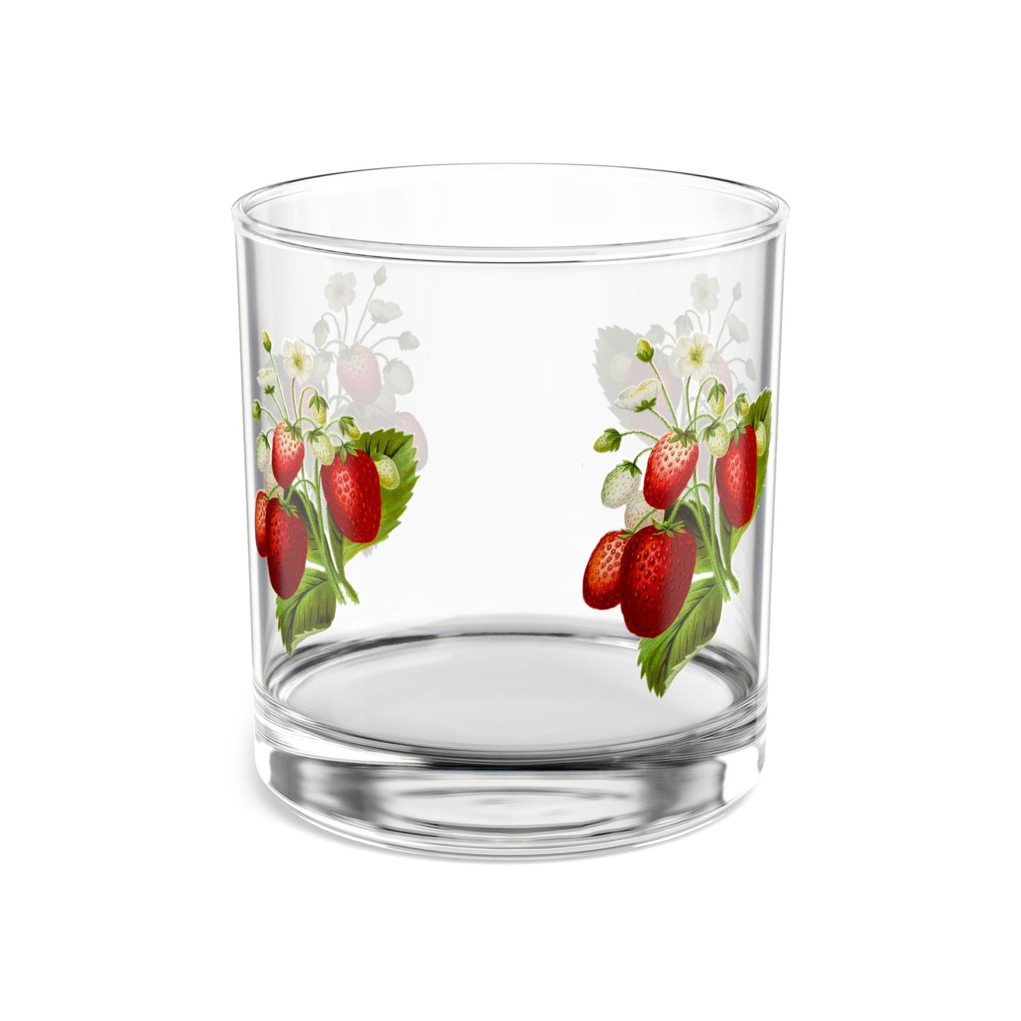 Strawberry Rocks Glass, 10oz | Perfect for Entertaining, Gifts, Summer Parties, Home Bar, and Special Occasions