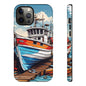 Colorful Fishing Boat Phone Case | Nautical Gift, Marine Design, Coastal Aesthetic, Summer Vibes, Sea Lover's Accessory