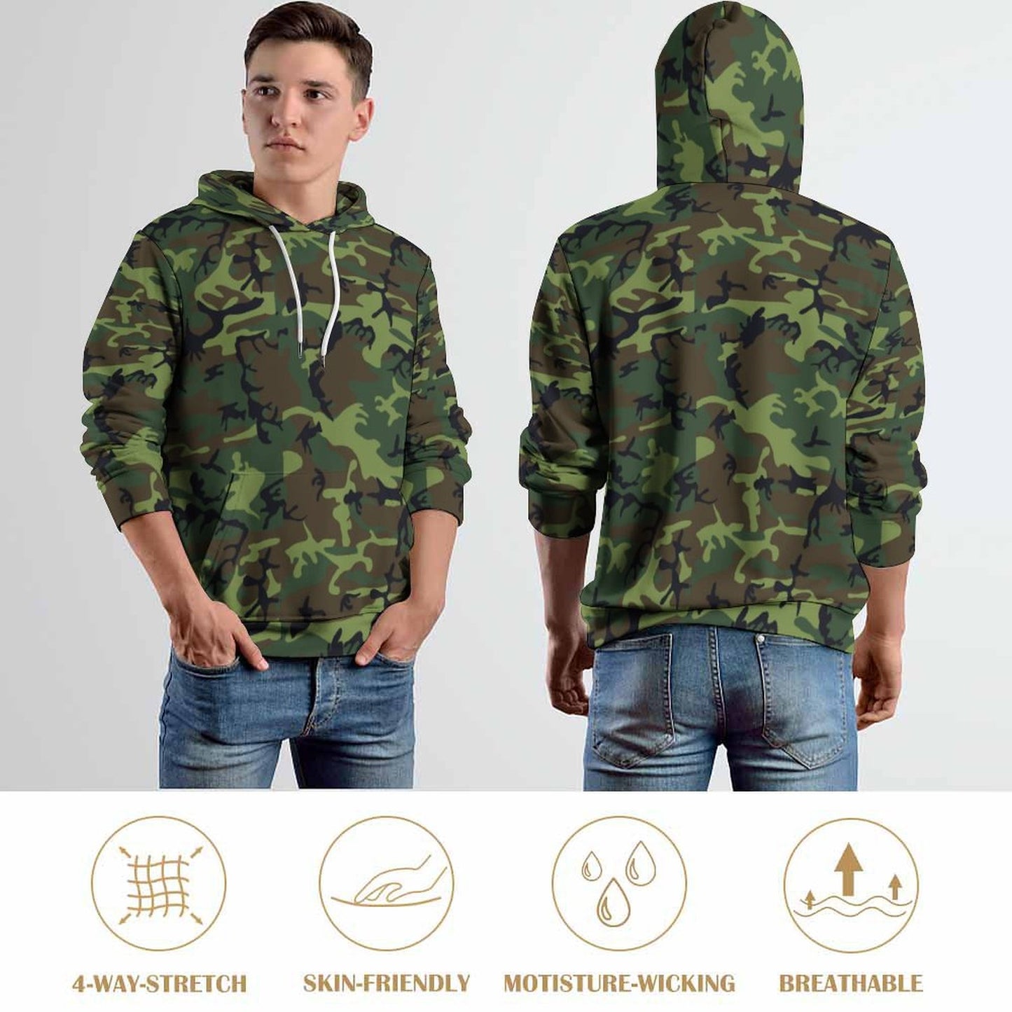Men's Cool Hoodie with Double-layer Cap