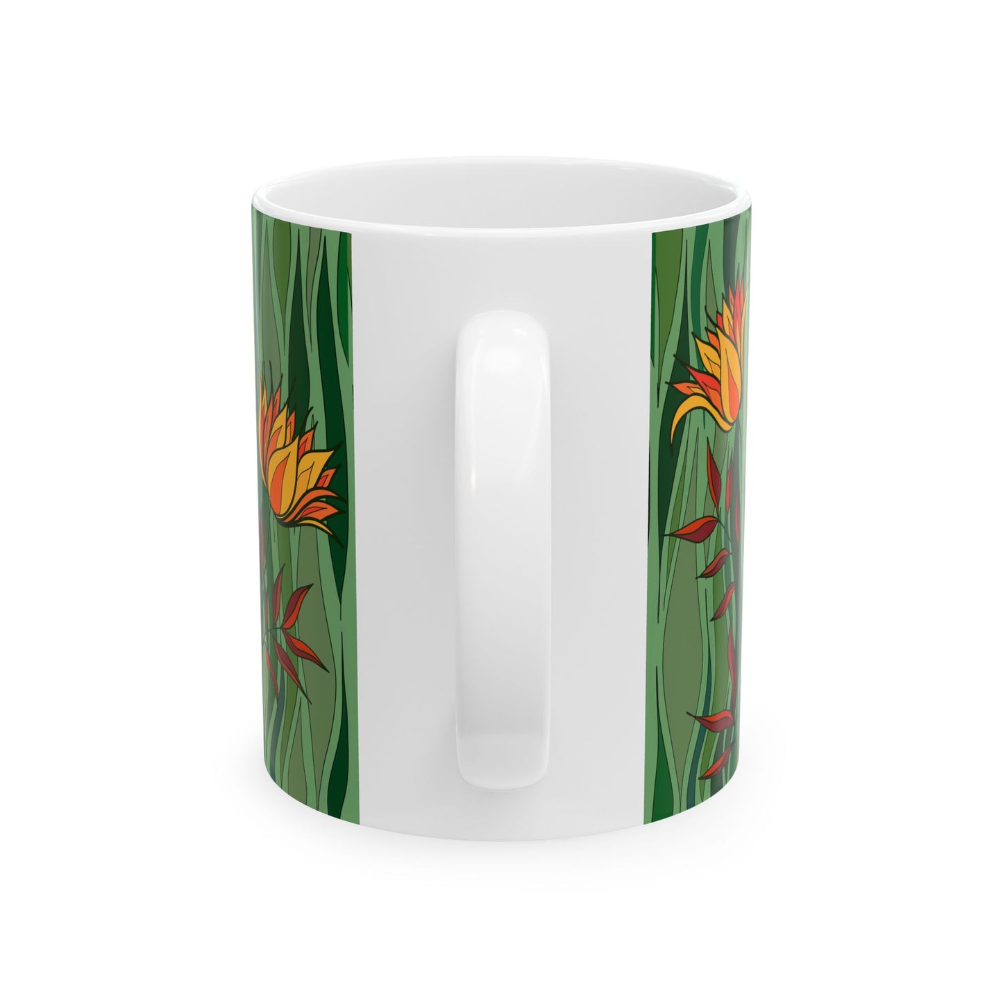Vibrant Floral Ceramic Mug - Perfect Gift for Flower Lovers, Tea and Coffee Enthusiasts, Home Decor, Spring Celebrations, Unique Kitchenware