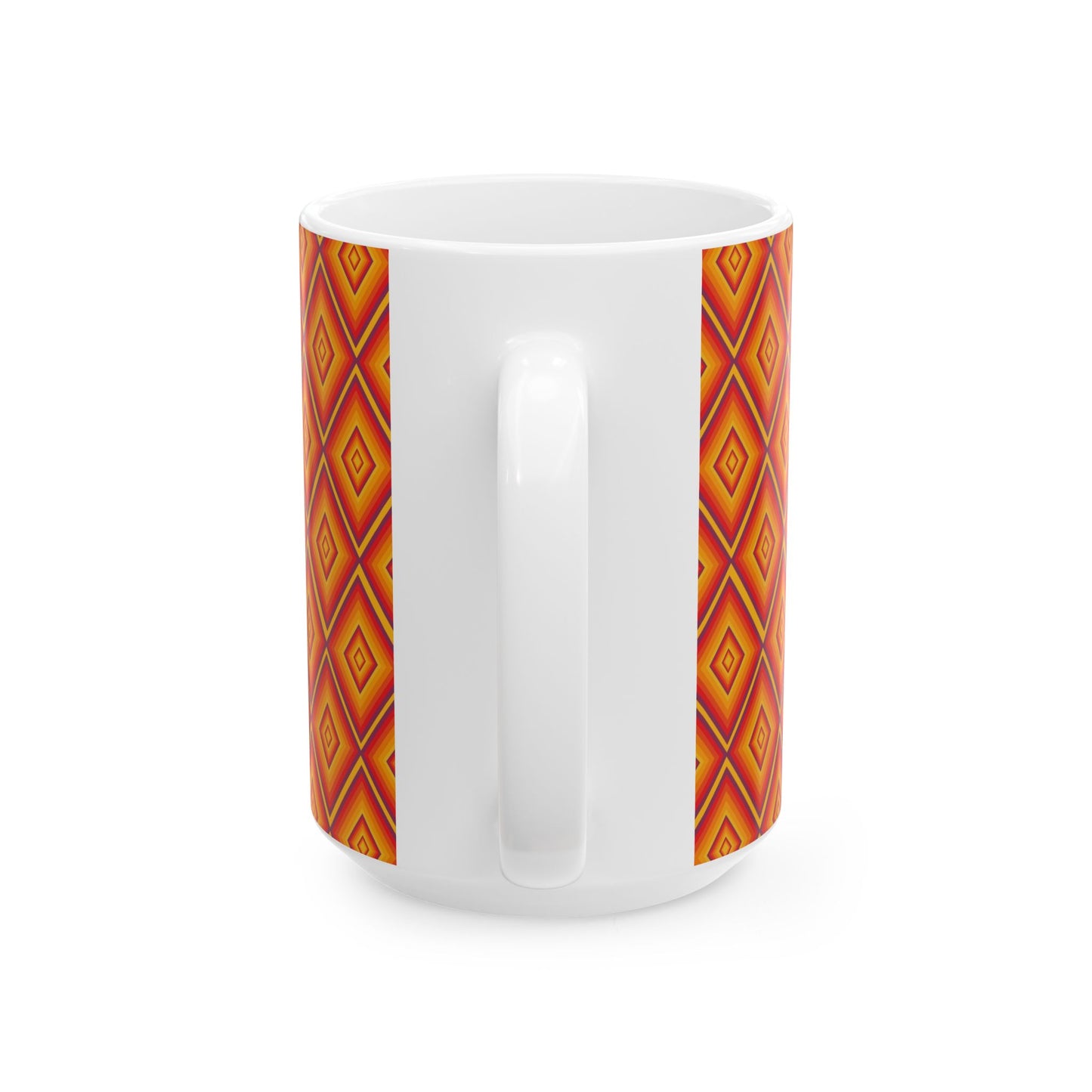Vibrant Geometric Ceramic Mug - Perfect for Coffee Lovers, Decorative Gift, Kitchen Decor, Birthdays, and Festive Occasions