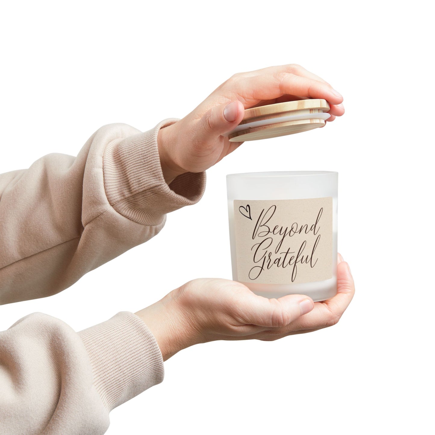 Frosted Glass Candle, 11oz