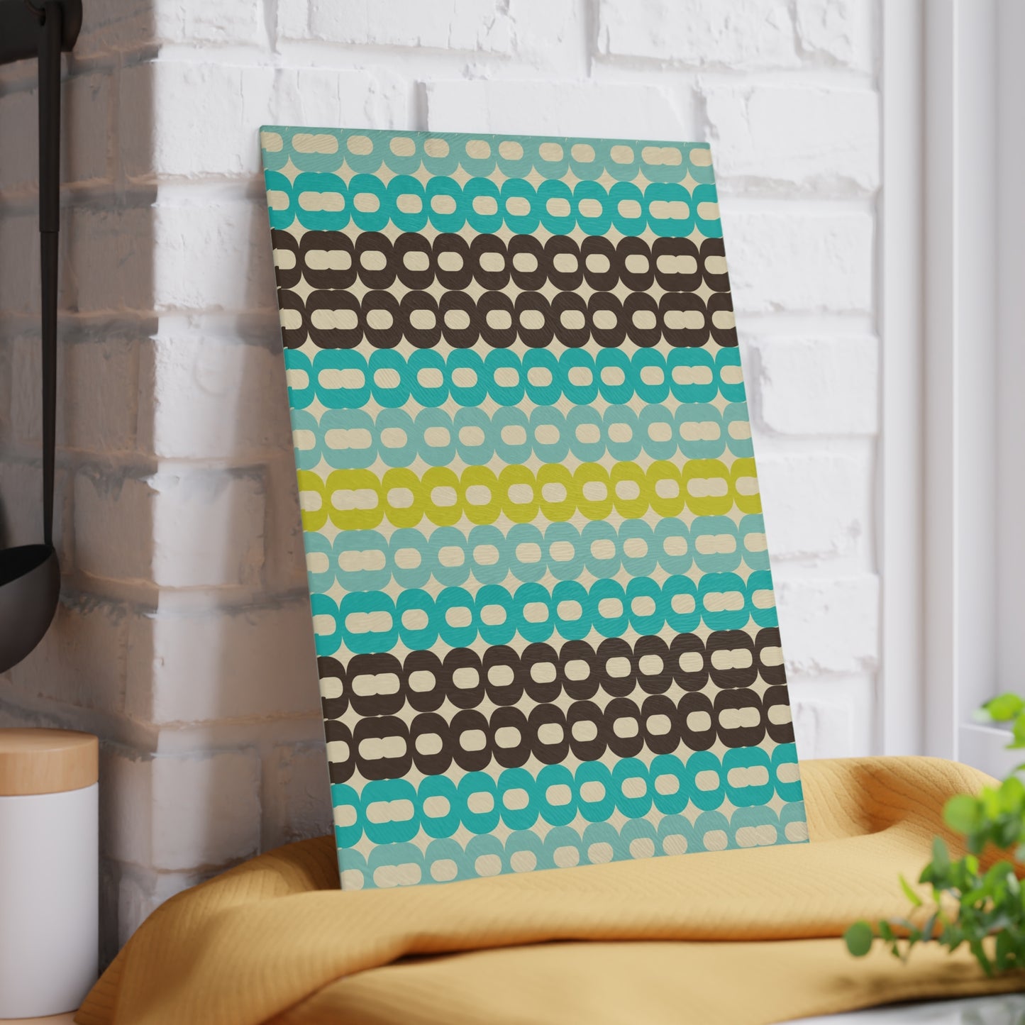 Stylish Glass Cutting Board for Modern Kitchens, Geometric Pattern Kitchen Decor, Perfect Gift for Housewarming, Weddings, Cookware