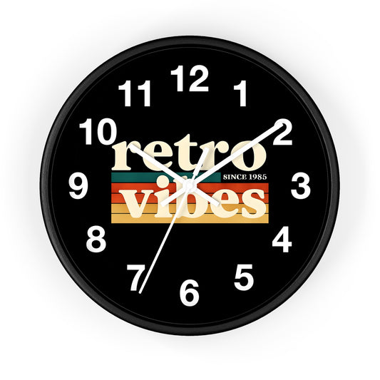 Retro Vibes Wall Clock, Vintage Home Decor, Unique Gift for Retro Lovers, Timeless Wall Art, Nostalgic Clock, 80s Inspired Decor