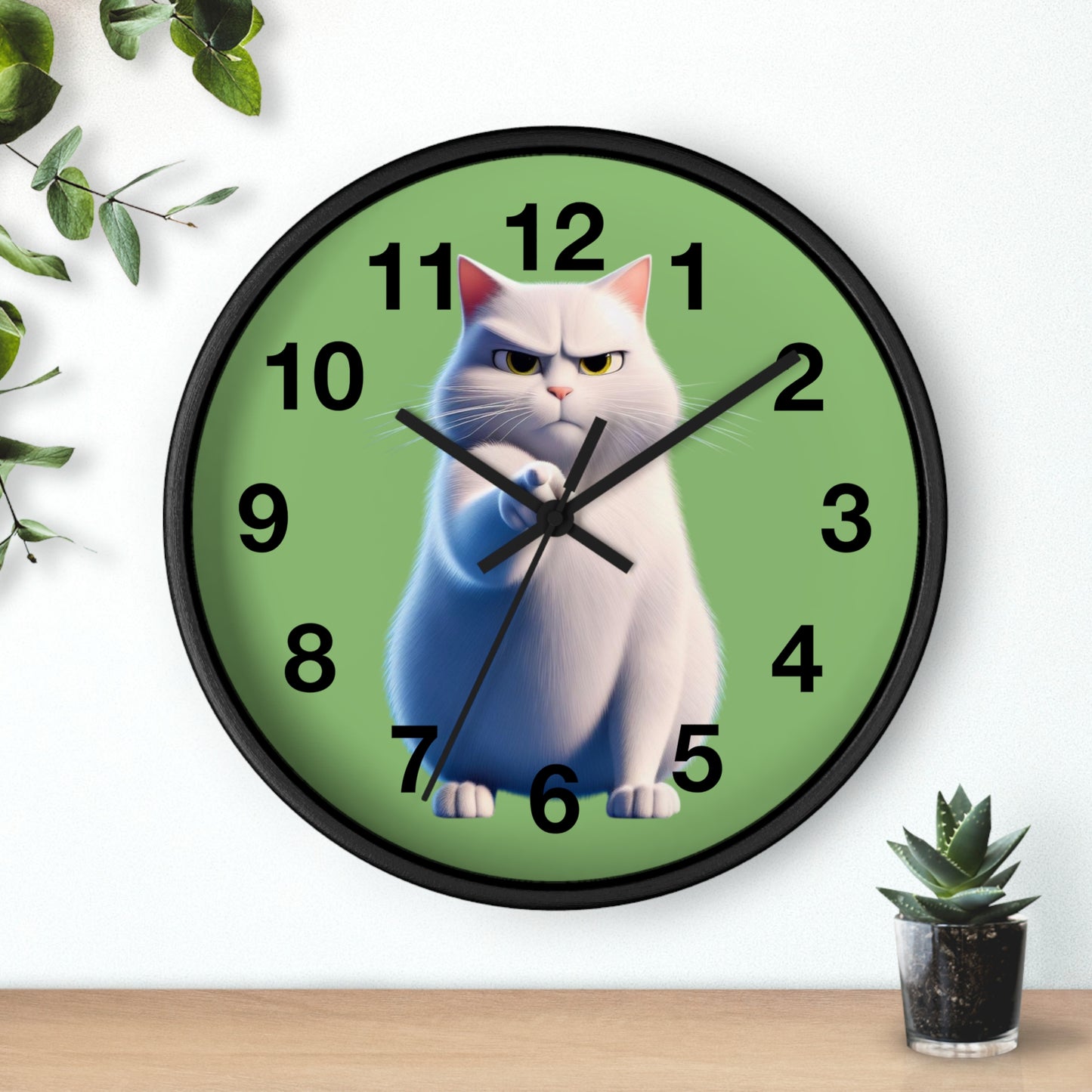 Whimsical Cat Wall Clock, Funny Animal Decor, Unique Gift for Cat Lovers, Home & Office Decoration, Purr-fect for Cat Themed Parties