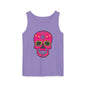 Colorful Dia de los Muertos Skull Tank Top, Unisex Summer Tee, Festival Wear