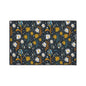 Floral Daisies Heavy Duty Floor Mat — Dark Botanical Entry Rug